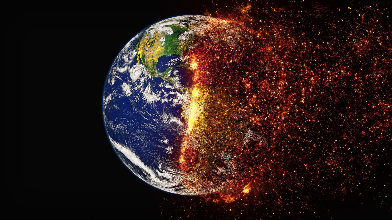 Climate_change burning earth