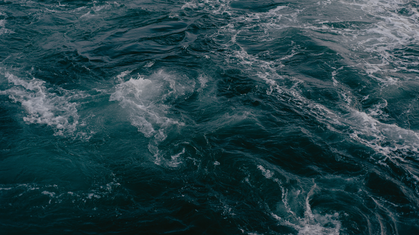 Ocean currents open sea