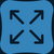4-way stretch blue symbol on dark blue background.