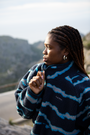 Recycled Fleece - WAHOO Print Sherpa Half zip Jacket