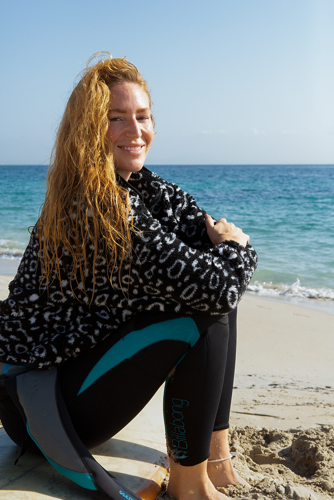 Eagle ray print fleece
