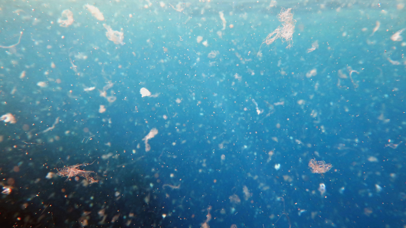 Microplastic sea water