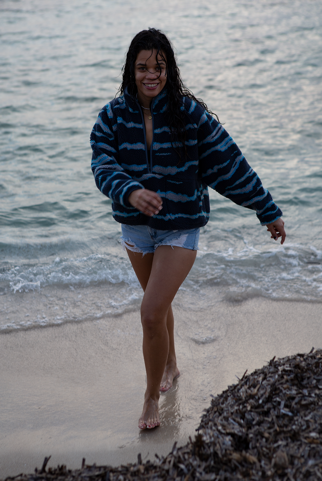 Bold stripe fleece
