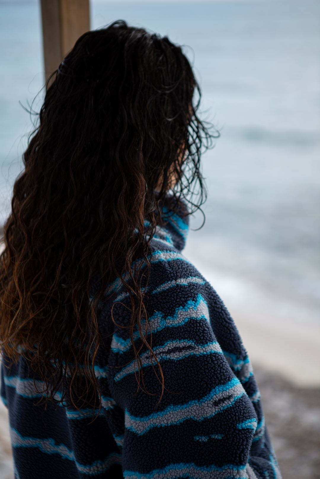 Recycled Fleece half zip jacket women's
