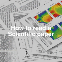 Scientific papers with colorful graphs and text on a white background