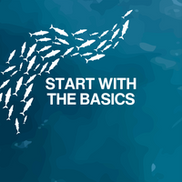 School of white fish on a blue underwater background  NAUTRA - BE THE WAVE Platform - Start with the Basics.
