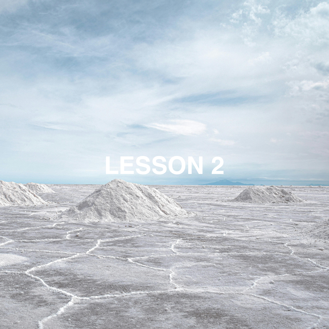 Salt flats with Lesson 2 overlaid.