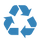 Blue recycled icon.